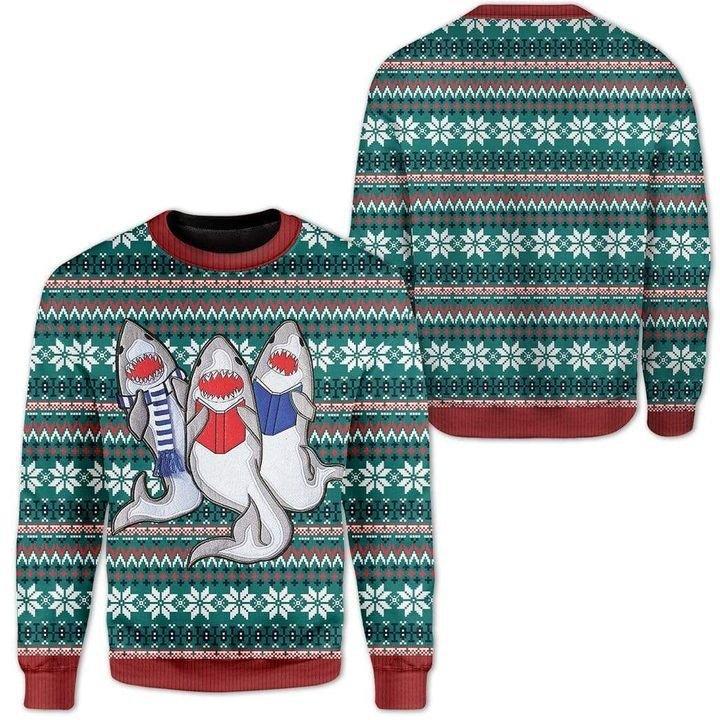 Shark Ugly Christmas Sweater 