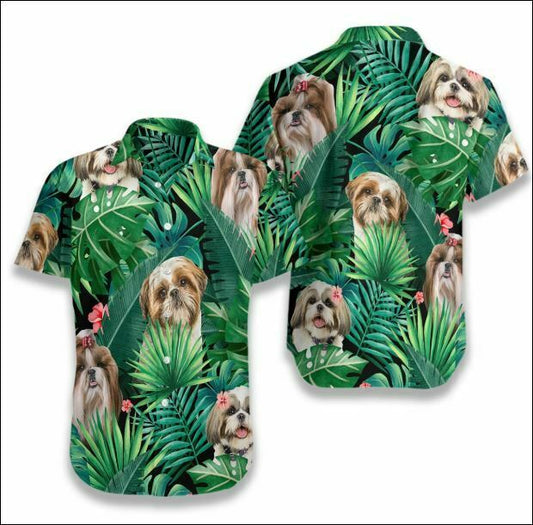 Shih Tzu Tropical hawaiian shirt