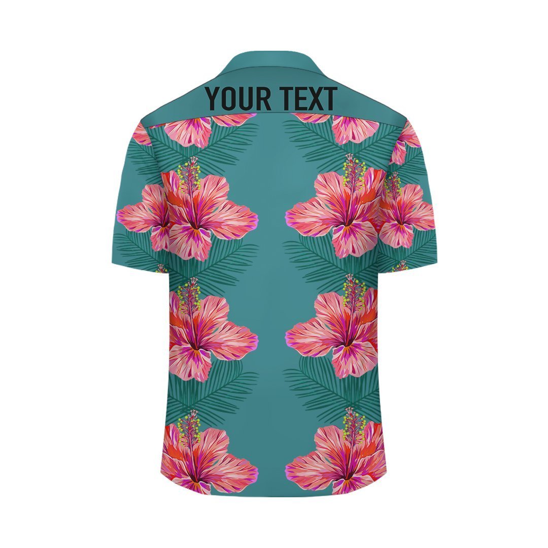 (Personalized) Tropical Flower Polynesia Hawaiian Shirt - Haka Style