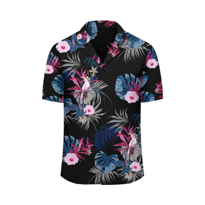 (Personalized) Tropical Flower Hawaiian Shirt - Haka Style