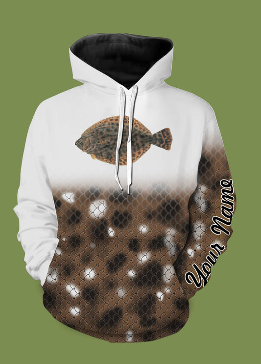 Personalized flounder fishing 3D full printing shirt for adult and kid - TATS28 Hoodie