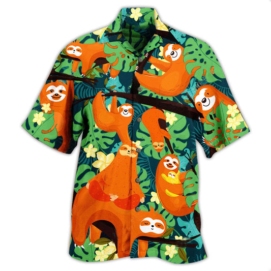 Sloth Don't Worry Don't Hurry Edition - Hawaiian Shirt