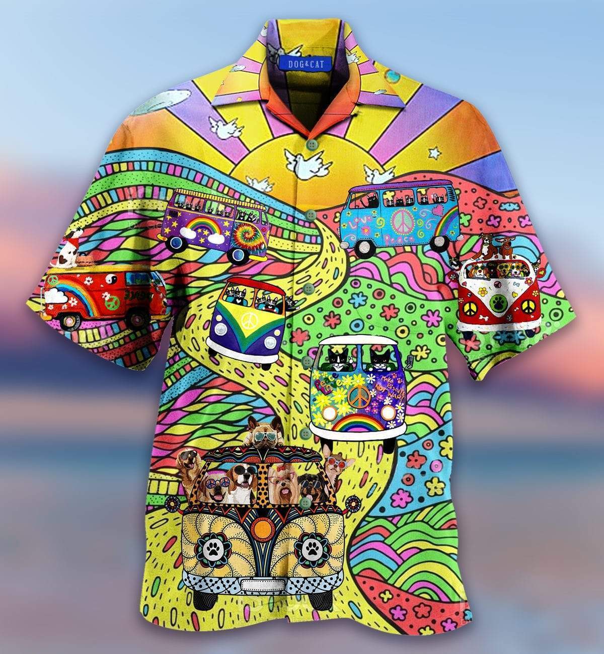 Amazing Colorful Stay Trippy Litttle Hippie Unisex Hawaiian Shirt