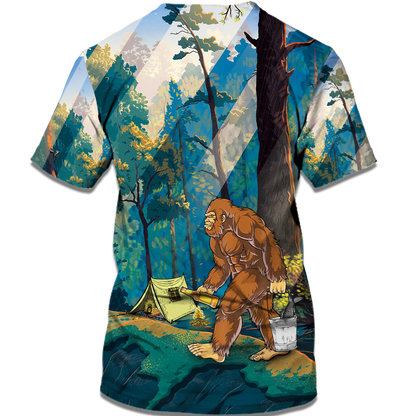 America - Bigfoot Go To Camping 103 Style Hawaii Shirt Hawaiian Shirt