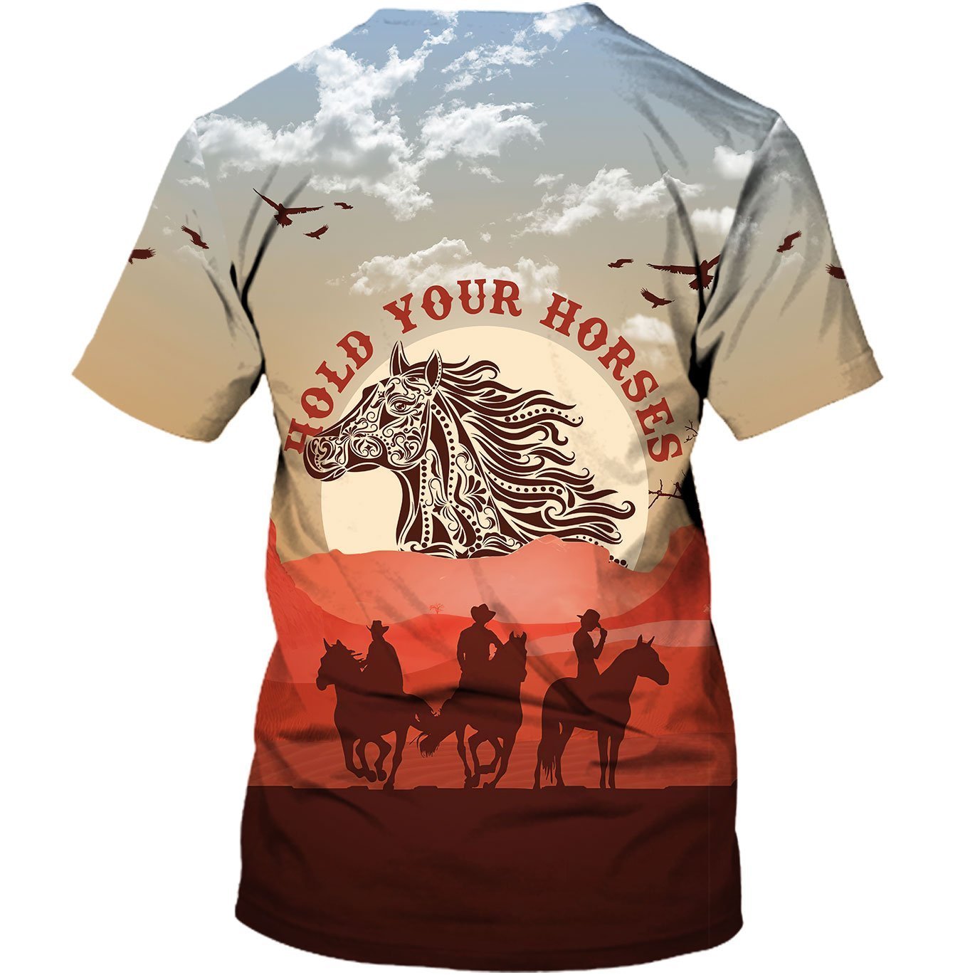 America - Hold Your Horses Style Hawaii Shirt Short Hawaiian Shirt