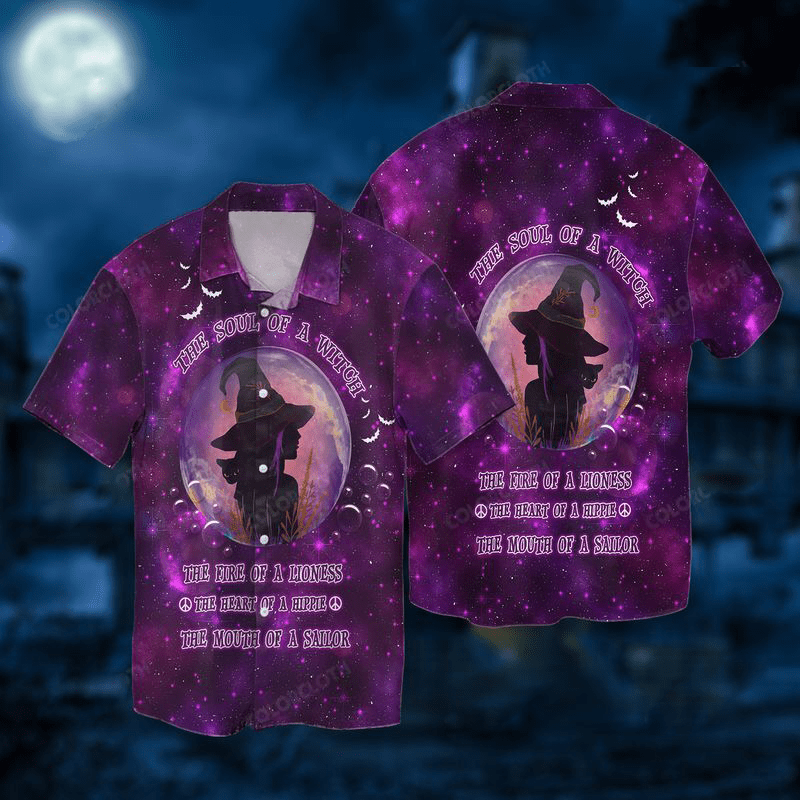 The Sound of A Witch Halloween Hawaiian Aloha Shirts #Lk