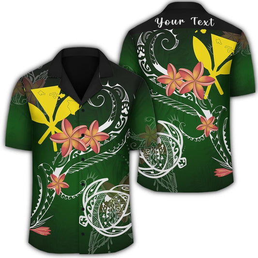 Hawaii Turtle Plumeria Polynesian Hawaiian Shirt  Luck Style  