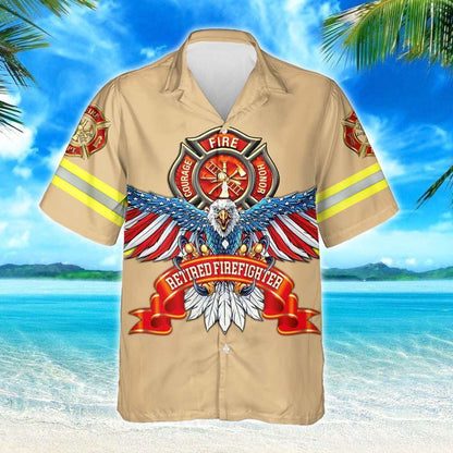 Retired Firefighter Hawaiian Shirt Thh3196Hwv1