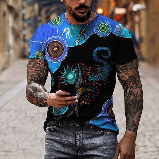 Aboriginal Naidoc Week 2021 Blue Turtle Lizard Baseball Shirt Hawaiian