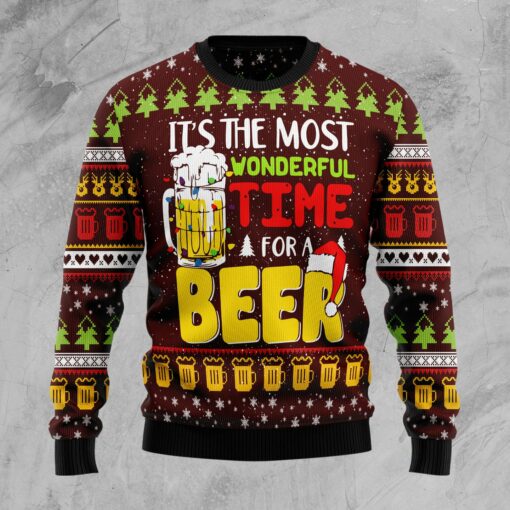 It’s The Most Wonderful Time For A Beer Ugly Christmas Sweater 