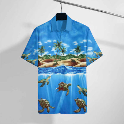 Turtle Sea Hawaiian Shirt 3D