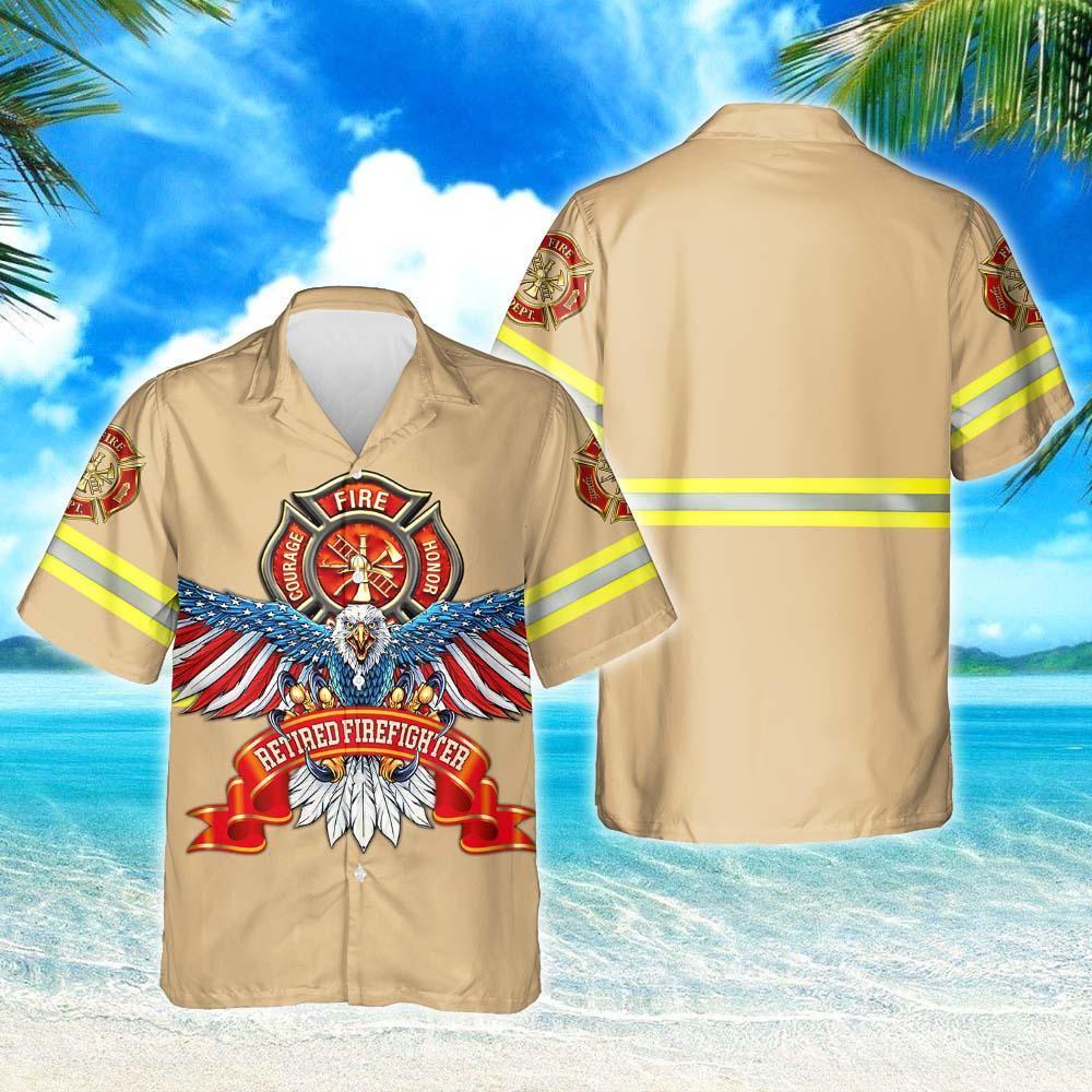 Retired Firefighter Hawaiian Shirt Thh3196Hwv1