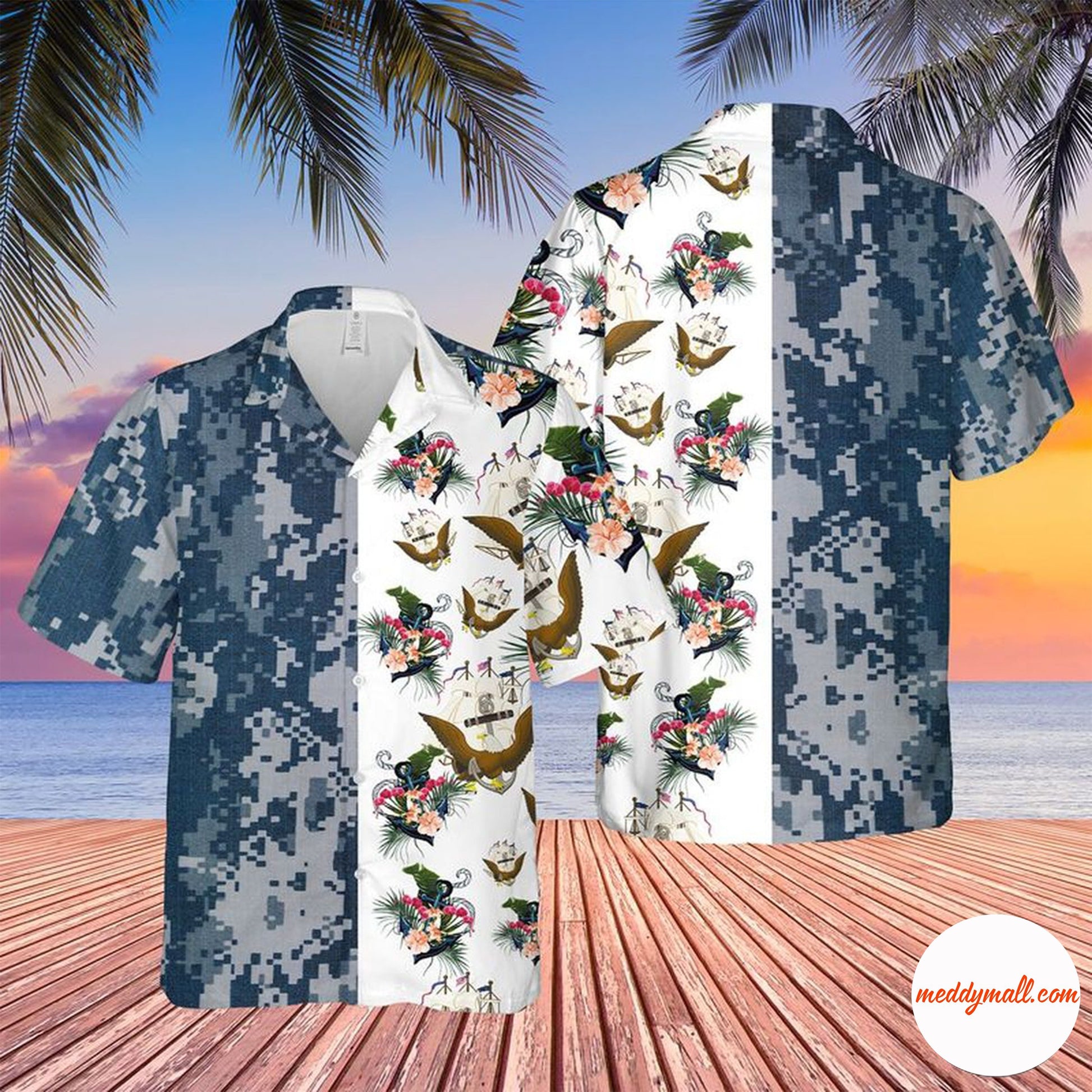 Navy Shirts Hawaiian Shirt