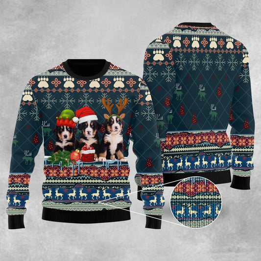 Cute Bernese Mountain Dog Christmas Ugly Christmas Sweater 