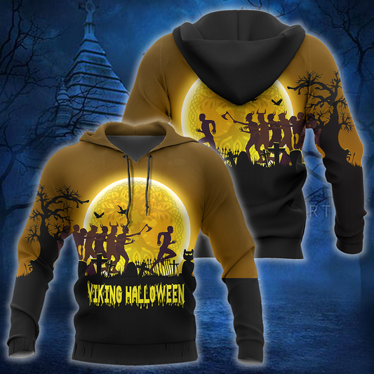 Vikings Halloween All Over Print Unisex Hoodie