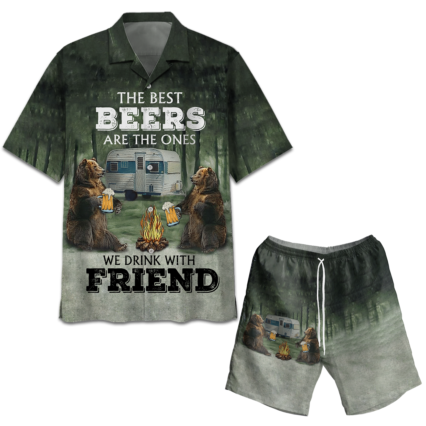 We Drink With Friend Hawaii Shirt Short Hawaiian