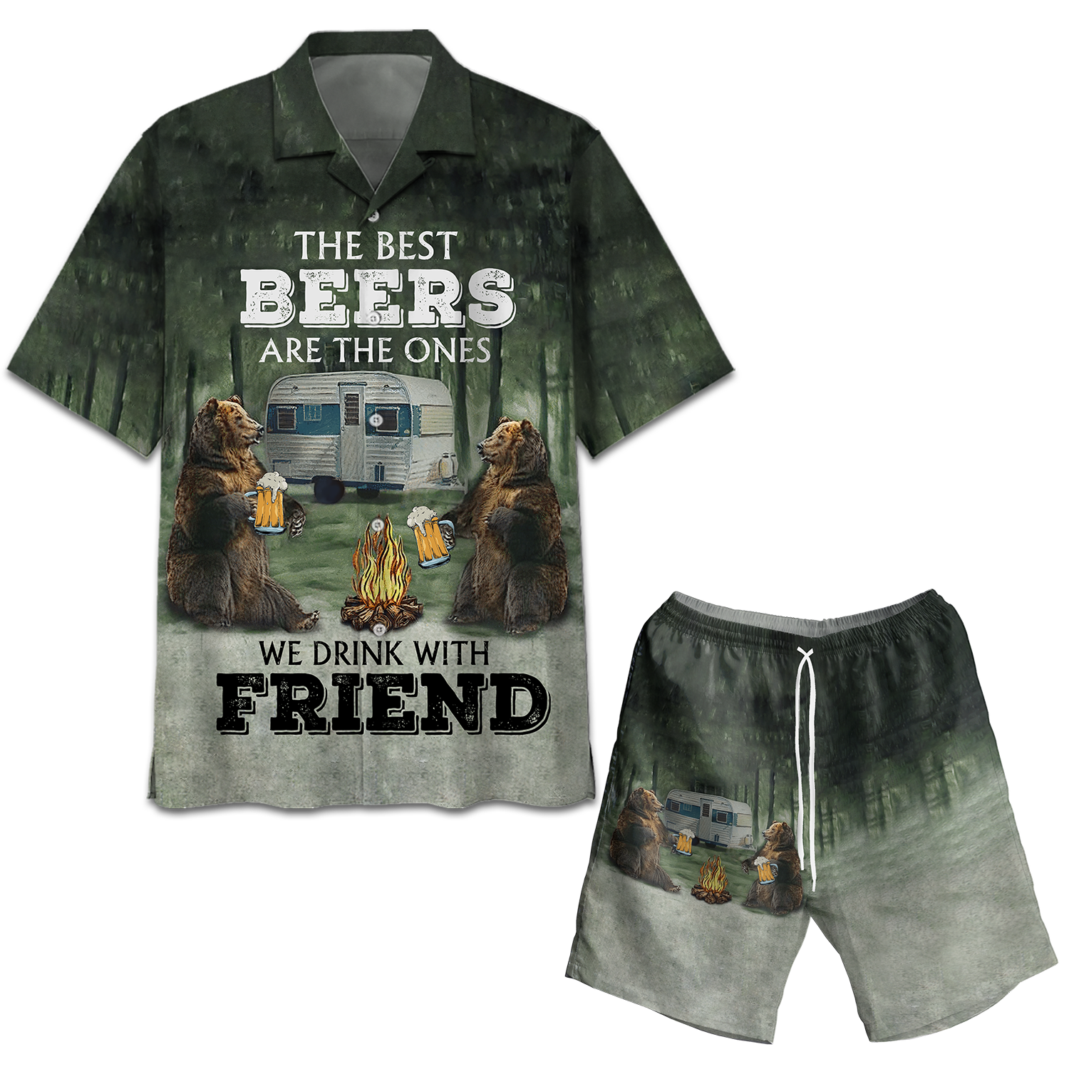 We Drink With Friend Hawaii Shirt Short Hawaiian