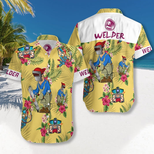 Welder Hawaiian Shirt | For Men & Women | Adult | HW5584