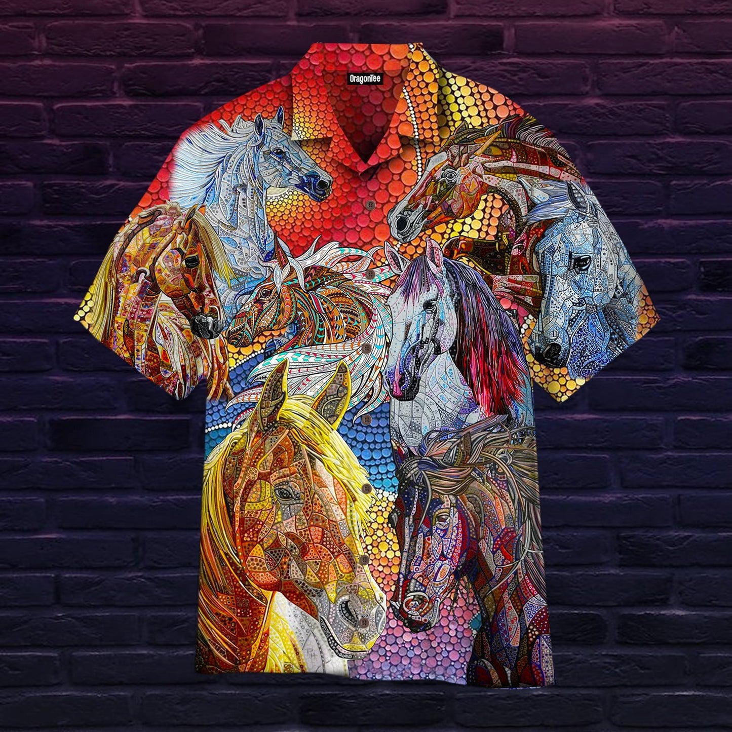 OragonTee Horse Hawaiian Shirt | For Men & Women | Adult | WT1008