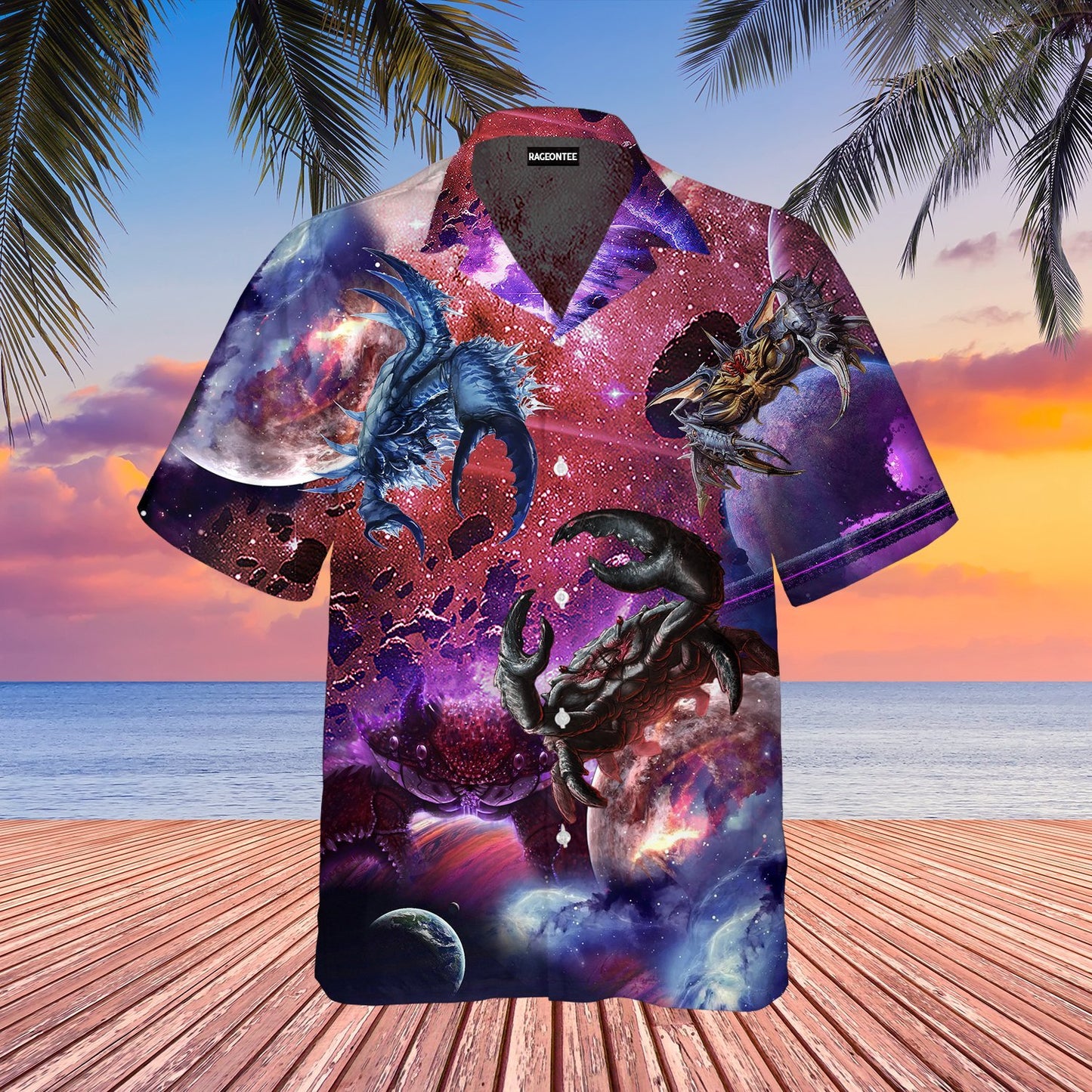 Galaxy Crab Get Crackin Hawaiian Shirt | For Men & Women | Adult | WT1127