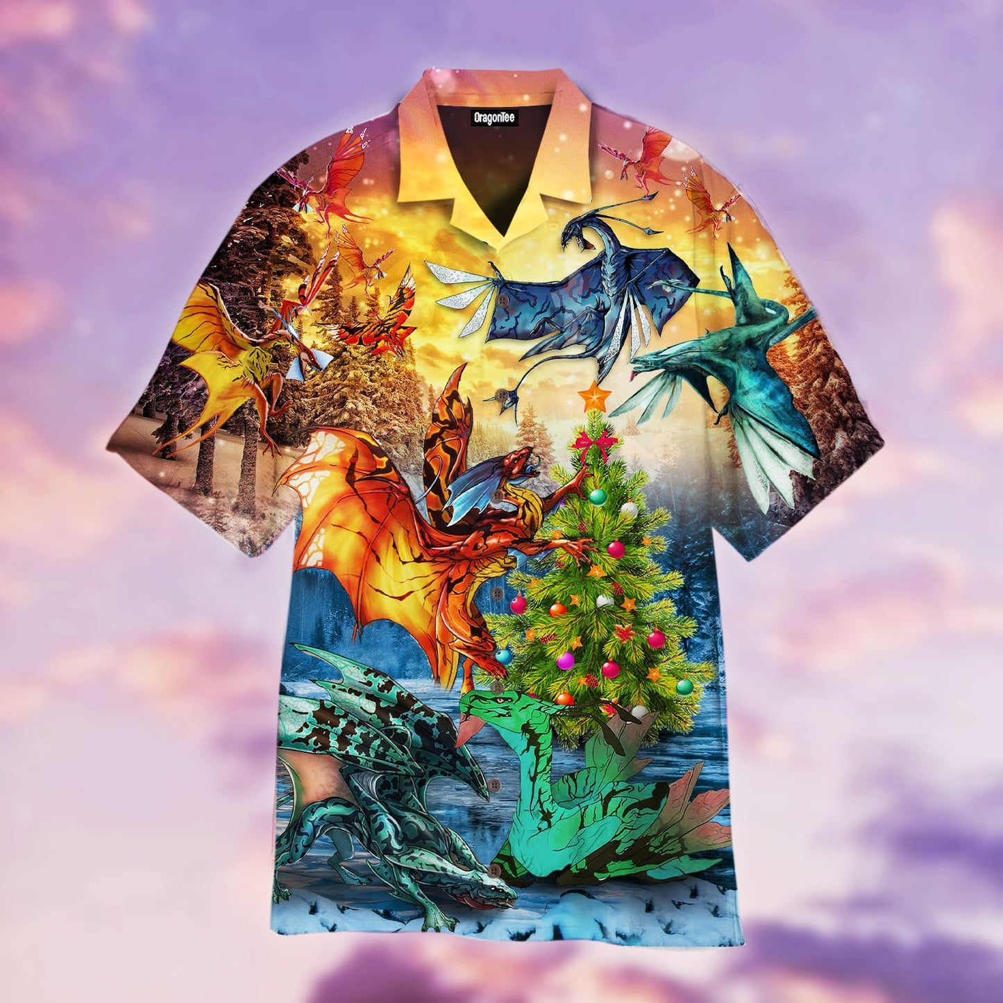 OragonTee Avatar Banshee And Leonoptery Light Christmas Up Hawaiian Shirt | For Men & Women | Adult | WT1171