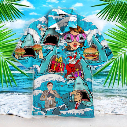 OragonTee The Meg Shark Is Coming Hawaiian Shirt | For Men & Women | Adult | WT1210