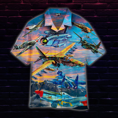 OragonTee Airplane Enjoy The Flight Hawaiian Shirt | For Men & Women | Adult | WT1217