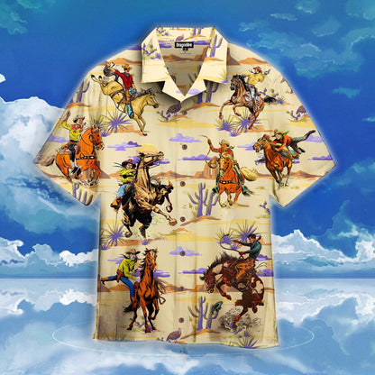 OragonTee Cowboys Riding Horse In The Desert Hawaiian Shirt | For Men & Women | Adult | WT1306