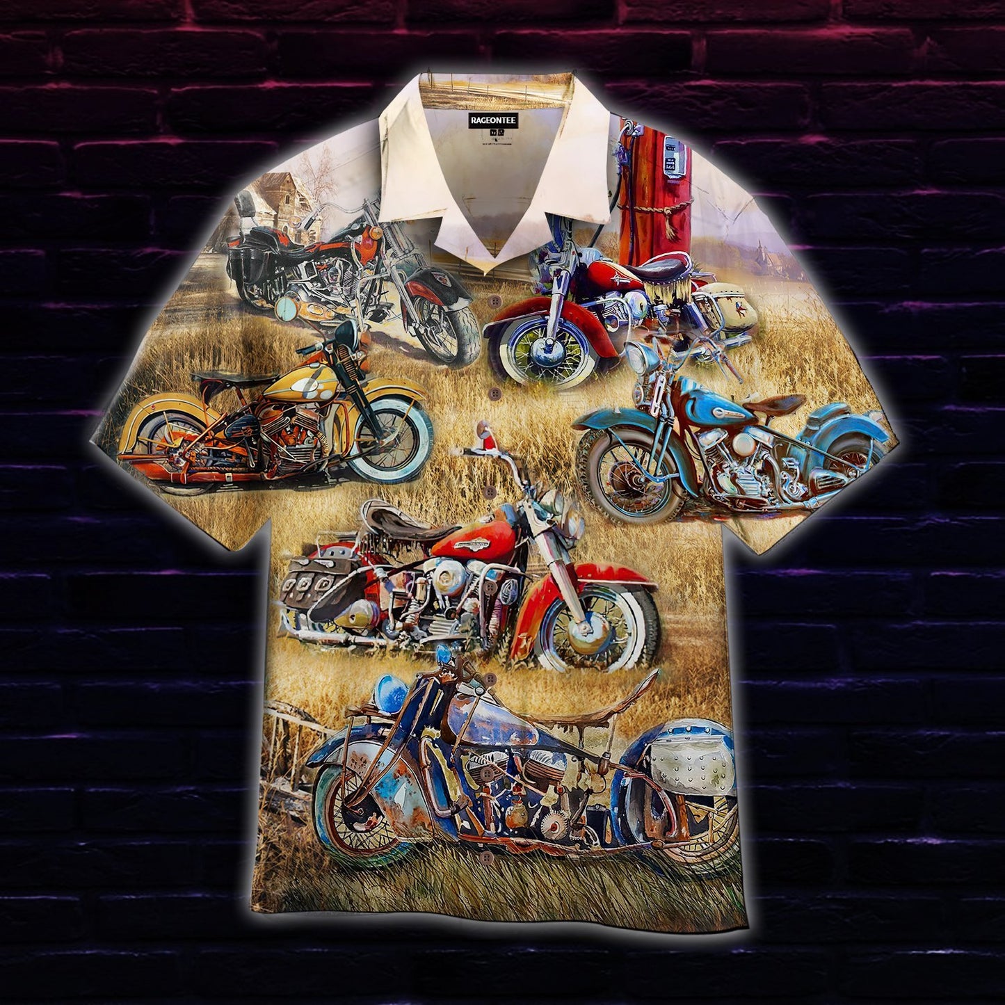 Vitage Motorcycle Hawaiian Shirt | For Men & Women | Adult | WT1312