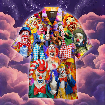 OragonTee More Clown Less Frowning Halloween Hawaiian Shirt | For Men & Women | Adult | WT1347