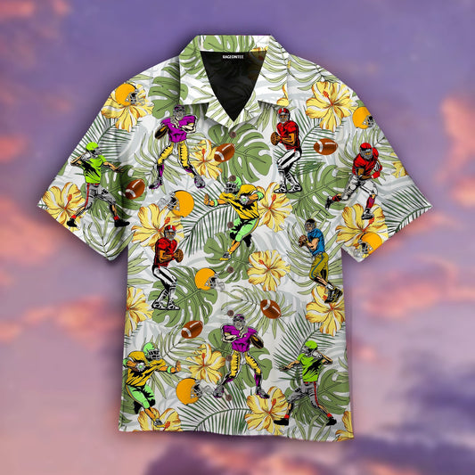 Cool American Football Rugby Player Hawaiian Shirt | For Men & Women | Adult | WT1515