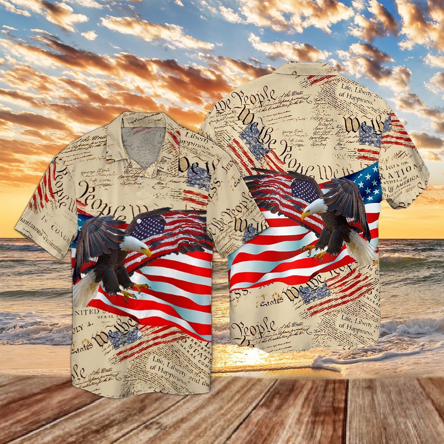 We The People Us Eagle Hawaiian Shirt | For Men & Women | Adult | HW6008