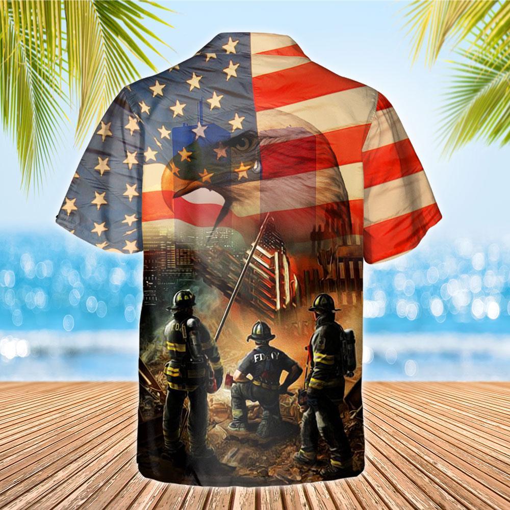 Never Forget 9/11 Firefighters Shirt Qnn10Hw Hawaiian