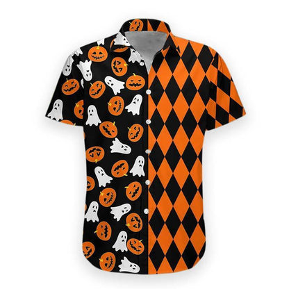 Halloween Boo Pumpkin Hawaiian Shirt | For Women Men