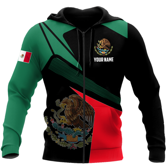 Personalized Mexico All Over Print Unisex Hoodie