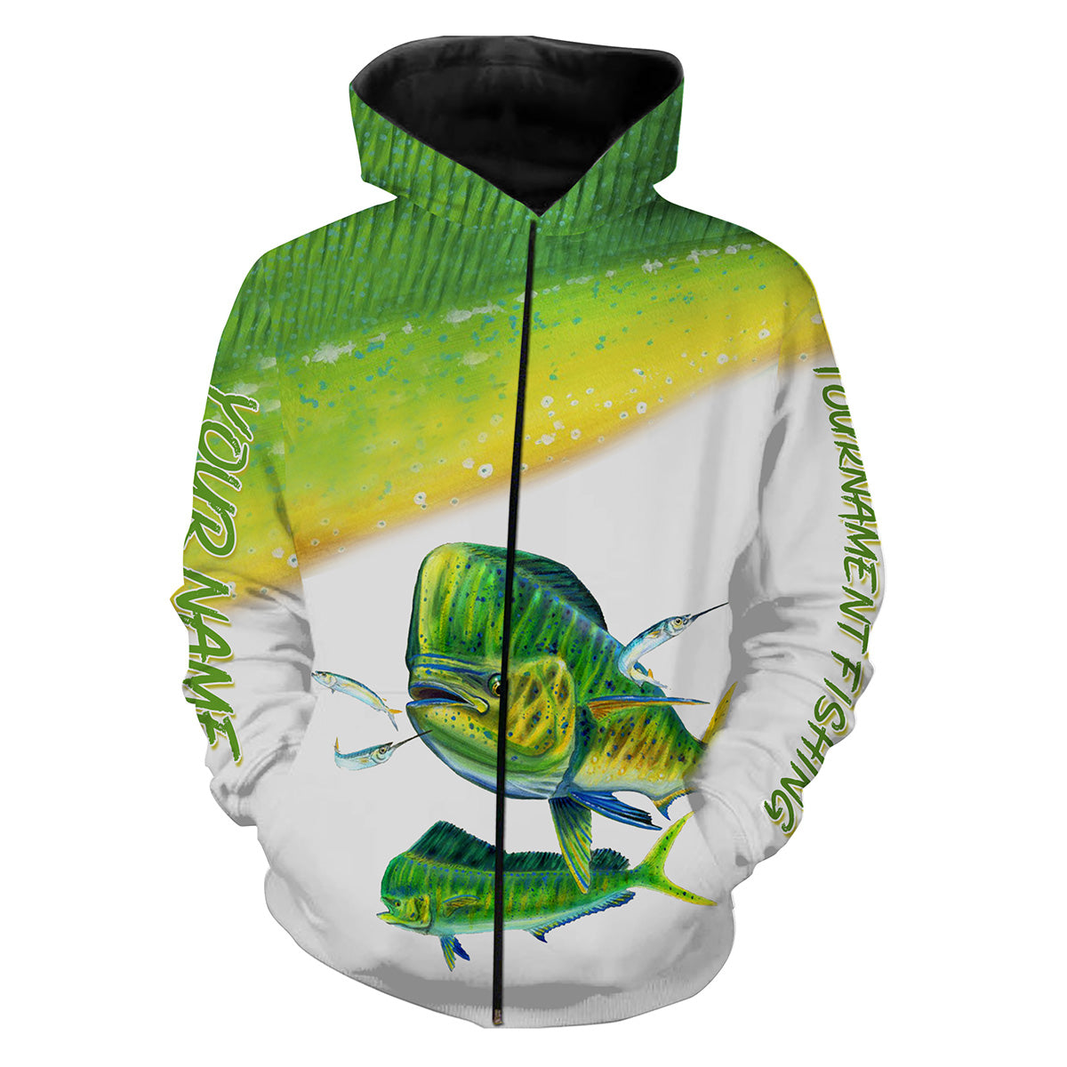 Mahi mahi tournament fishing customize name all over print shirts personalized gift FSA37 Zip up hoodie