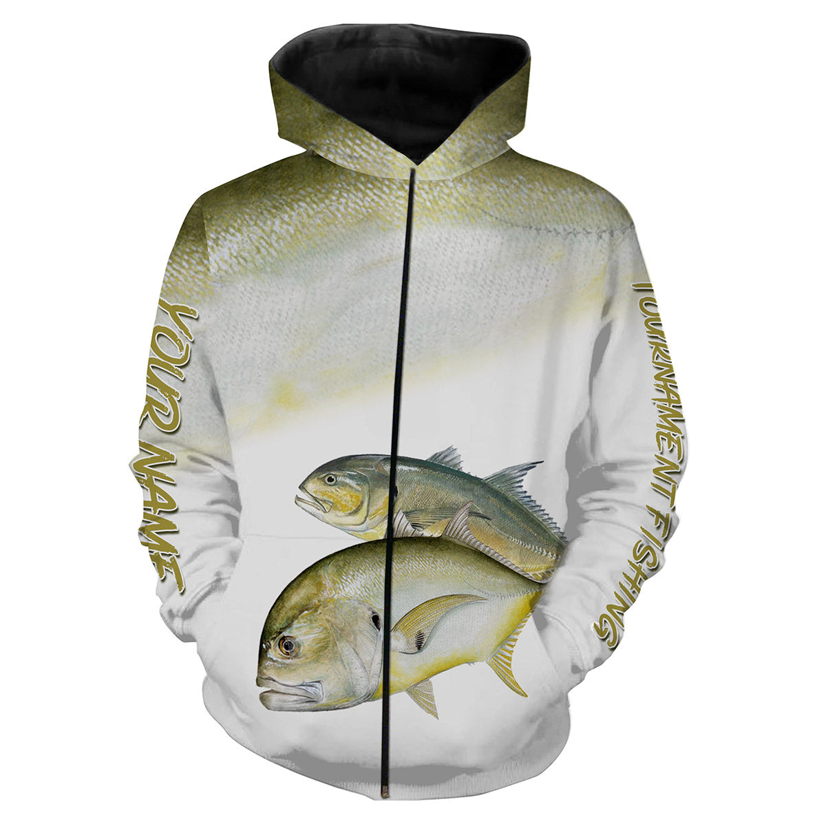 Jack Crevalle Tournament Fishing Customize Name All Over Print Shirts Personalized Gift Nqs185 Zip Up Hoodie Zip Up Hoodie