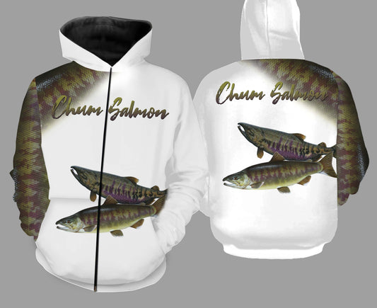 Chum salmon fishing full printing