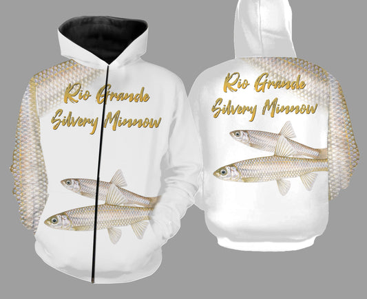 Rio Grande Silvery Minnow Fishing Full Printing Zip Up Hoodie Zip Up Hoodie