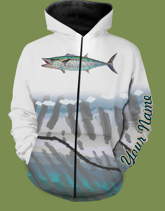 King fish king fishing shirts saltwater personalized custom fishing apparel shirts PQB10 Zip up hoodie