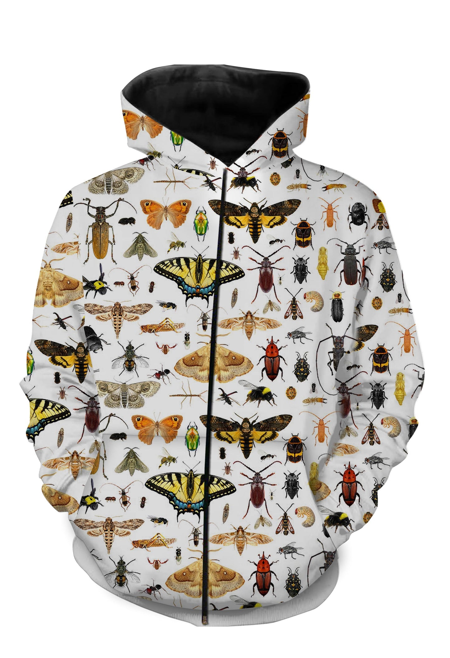 3D All over printed insect shirt Zip up hoodie