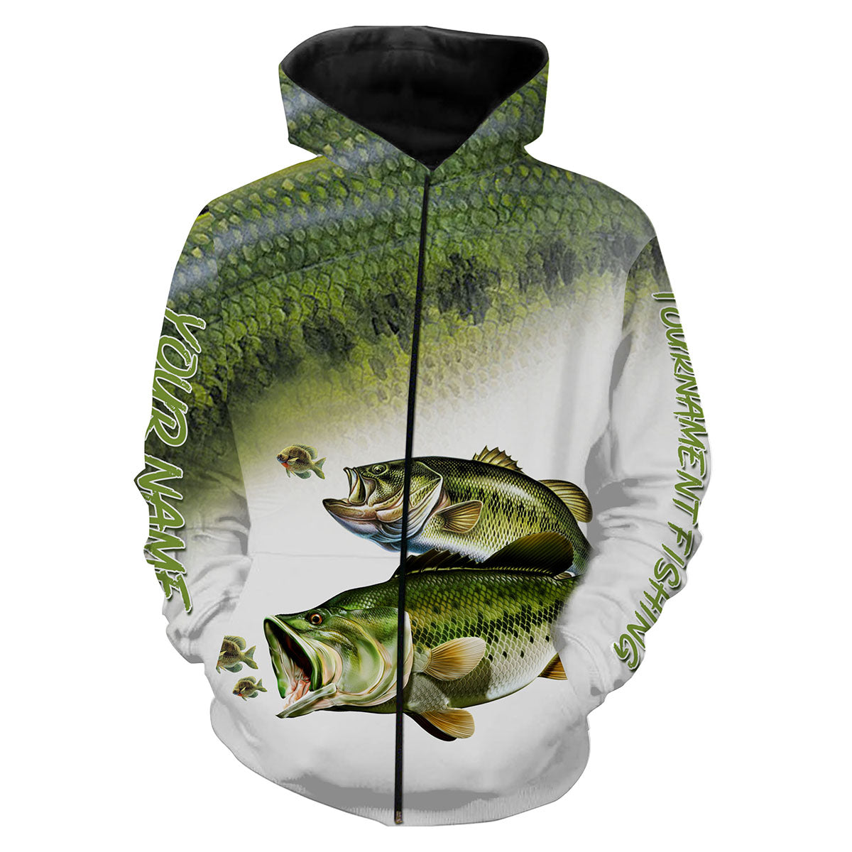 Bass tournament fishing customize name all over print shirts personalized gift FSA39 Zip up hoodie