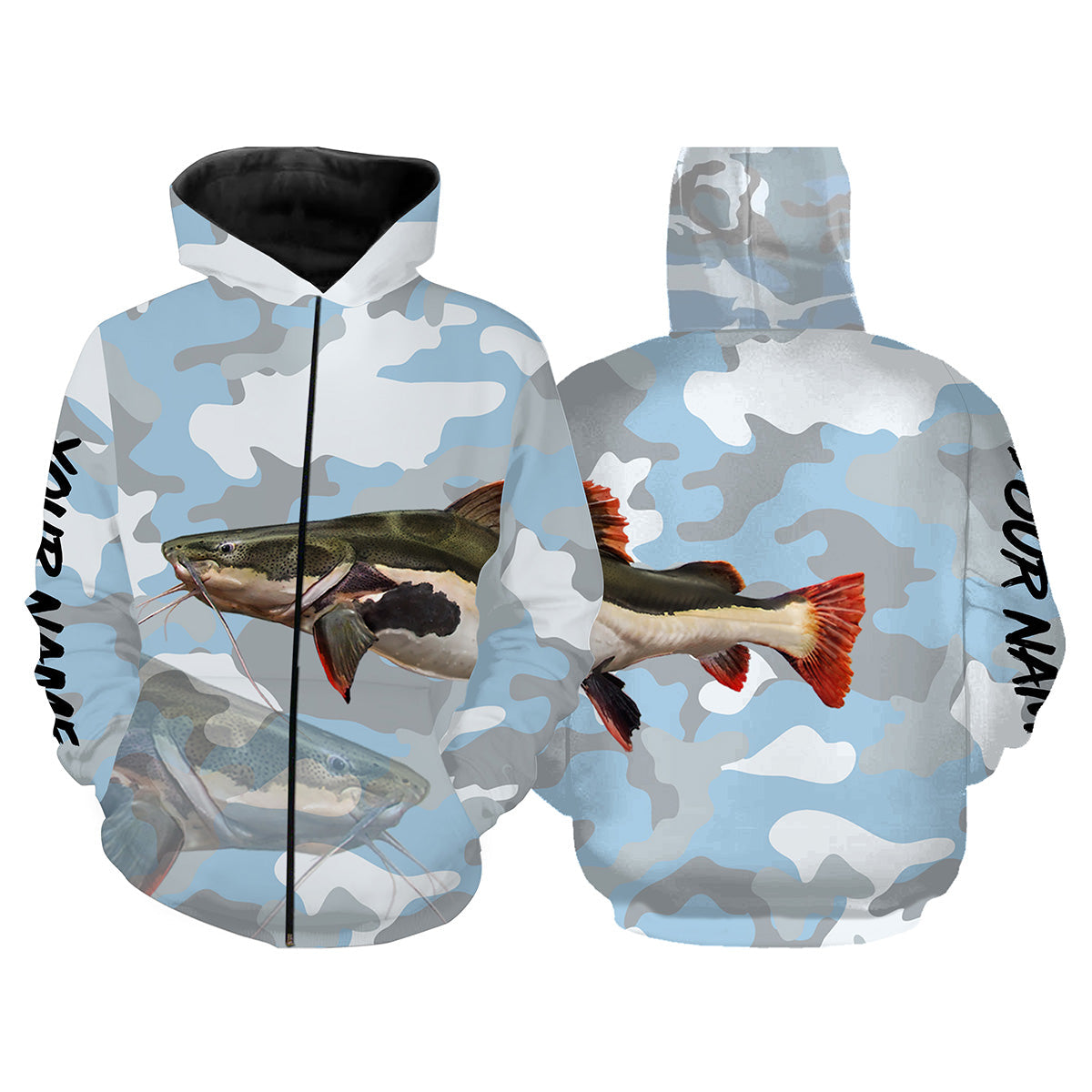 Catfish Fishing Camo Custom Name Long sleeves Shirts For Men And Women TATS85