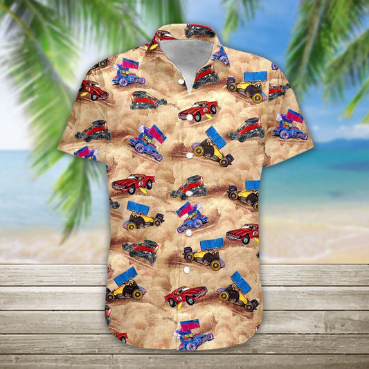  3D Dirt Track Racing Hawaii Shirt