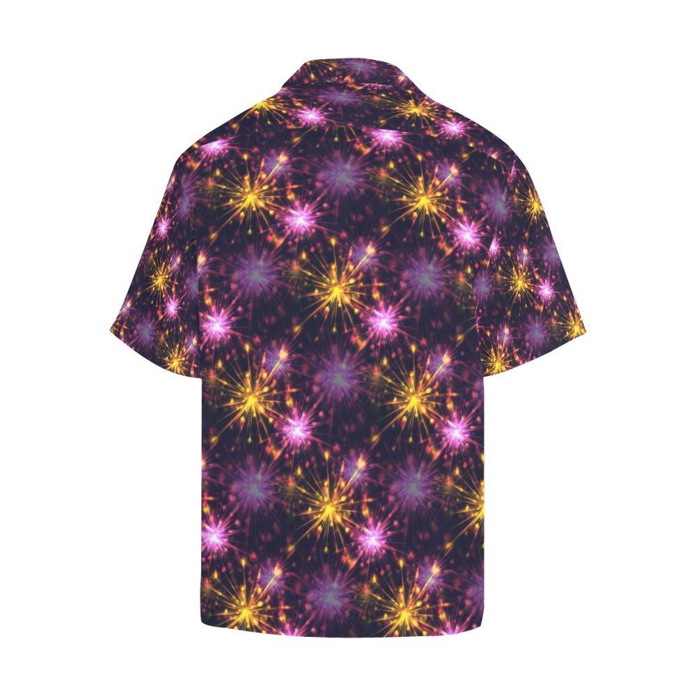 Firework Print Design Hawaiian Shirt