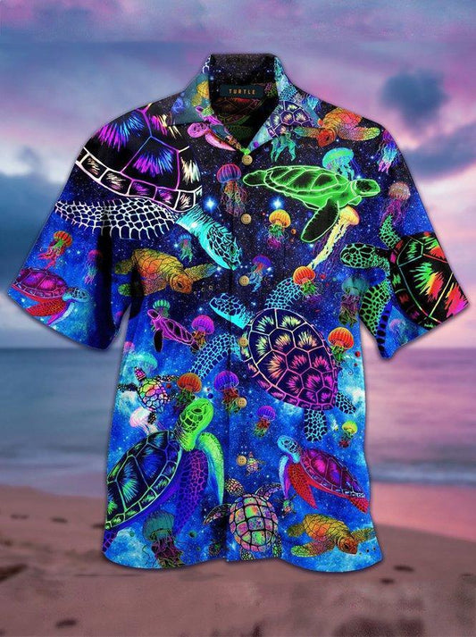 Colorful Turtles Hawaiian Shirt