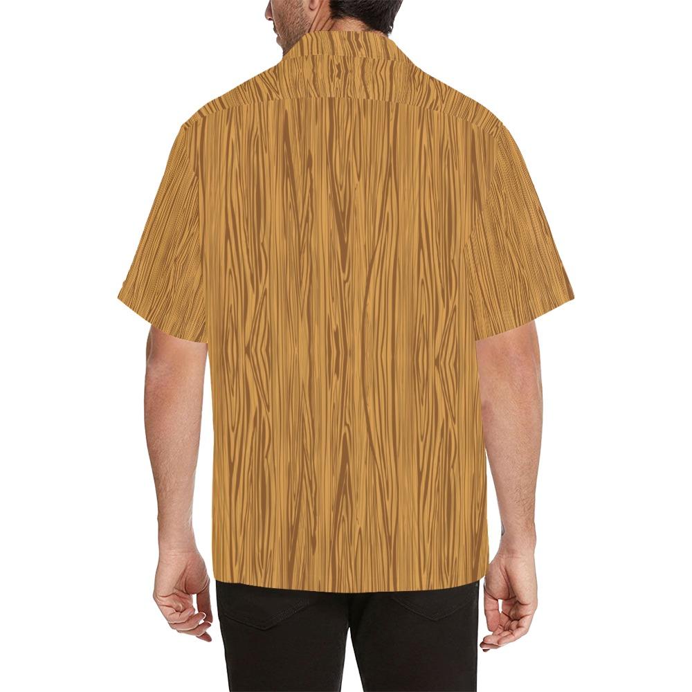 Wood Texture Print Design Hawaiian Shirt