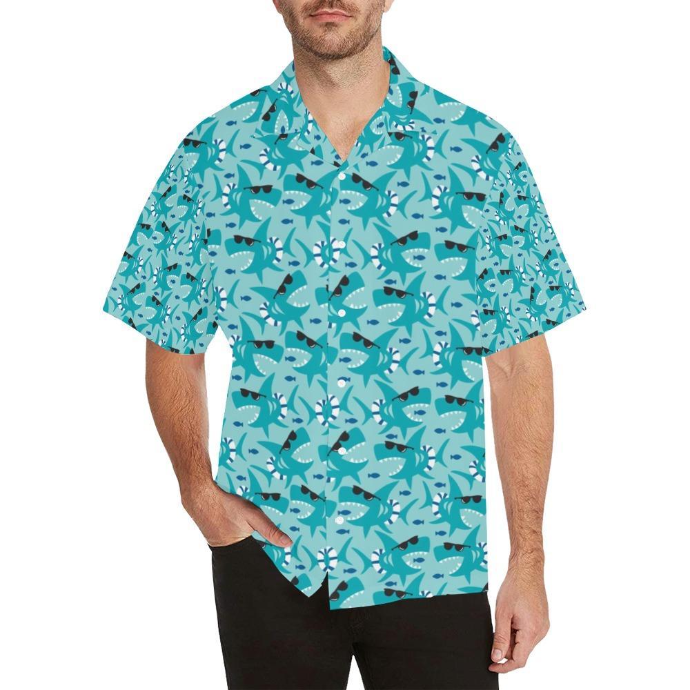 Shark Cute Print Design Hawaiian Shirt