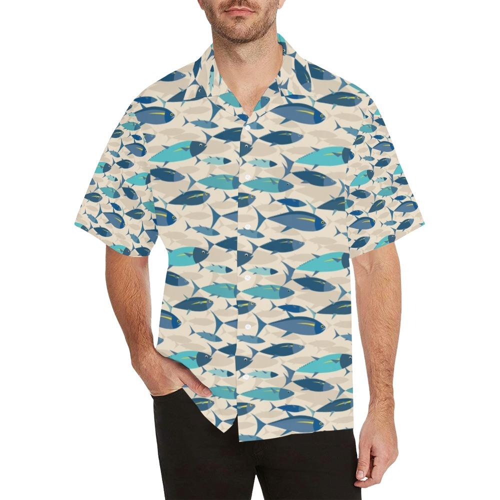 Tuna Fish Print Design Hawaiian Shirt
