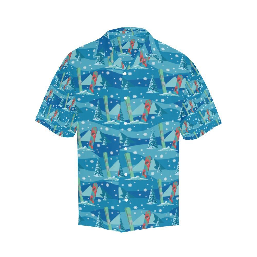 Snowboard Print Design Hawaiian Shirt